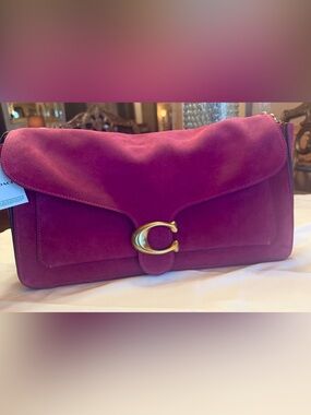 Coach Tabby 36 in Fuchsia suede with Gold Hardware NWT.  Limited color